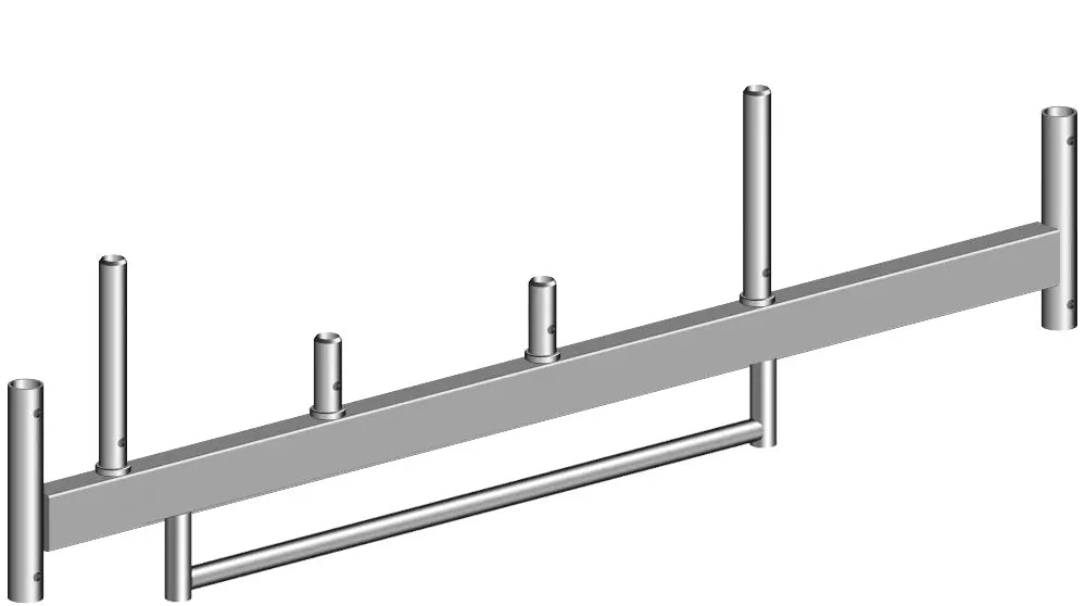 Fahrbalken mit Bügel 1,80 m, Gerüstverlängerung 1,80 m, Baugerüst Zubehör, Robuster Fahrbalken, Gerüstbau Zubehör, Langlebiger Fahrbalken, Baustellen Fahrbalken, Montagehilfe, Gerüstbauteil, Bau- und Montagezubehör