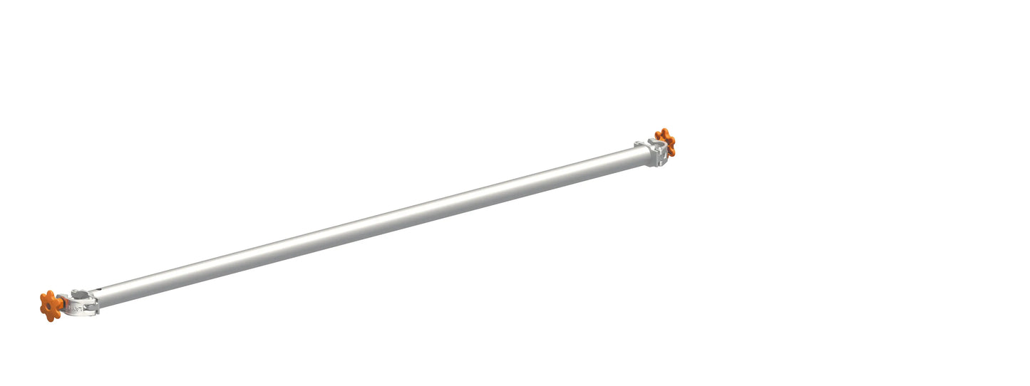 Basisstrebe 2,85 m, Gerüststrebe, Verbindung für Gerüst, Baugerüst Basisstrebe, Stabile Aussteifung, Gerüstzubehör, Robuste Basisstrebe, Langlebige Gerüststrebe, Baustellen Zubehör, Montagehilfe Gerüst