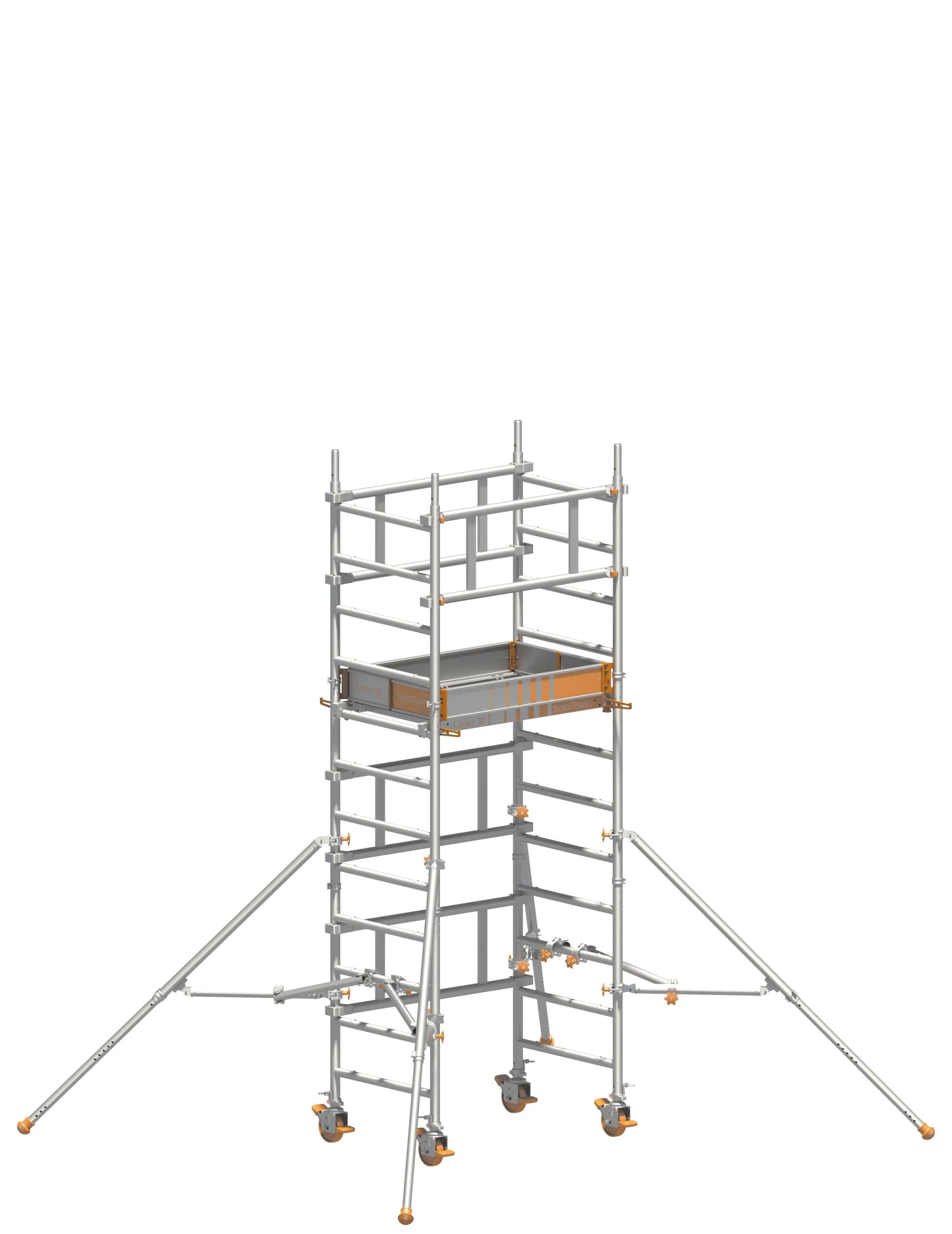SoloTower P2 SAFETY 4,15 m, SoloTower Gerüst, Fahrgerüst 4,15 m, Arbeitshöhe 4,15 m, Kompaktes Fahrgerüst, Mobiles Gerüst, Sicheres Fahrgerüst, Profi Fahrgerüst, Handwerkergerüst, Baugerüst kaufen