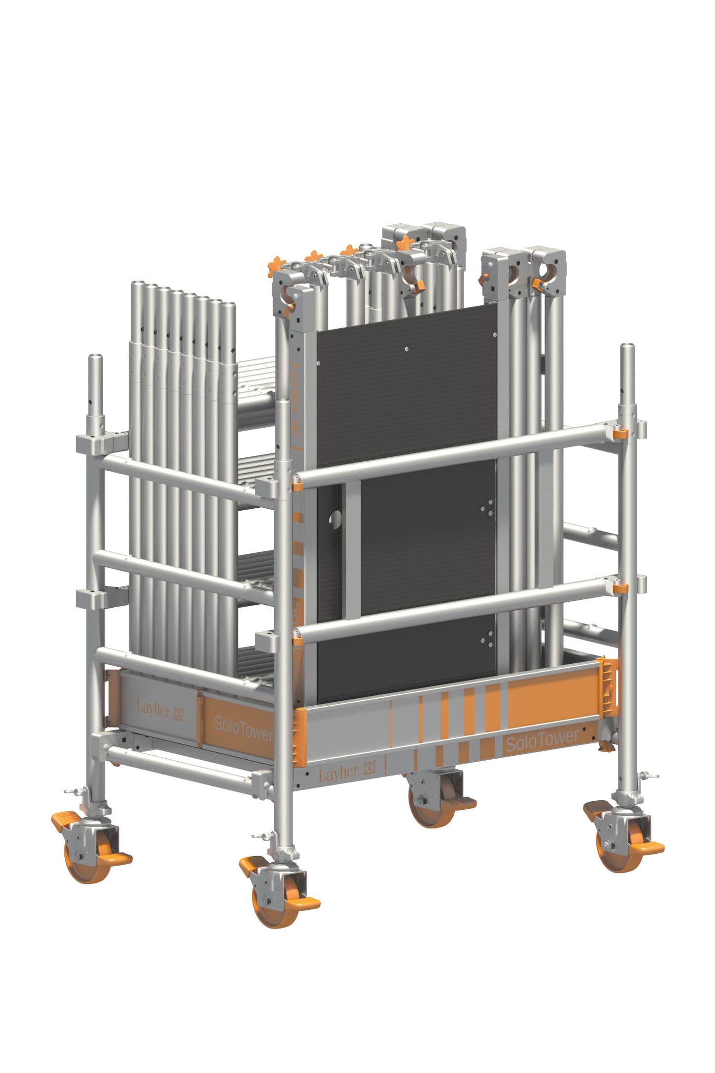 SoloTower P2 SAFETY 6,15 m, SoloTower Gerüst, Fahrgerüst 6,15 m, Arbeitshöhe 6,15 m, Mobiles Gerüst, Sicheres Fahrgerüst, Profi Fahrgerüst, Handwerkergerüst, SoloTower kaufen, Baugerüst mobil