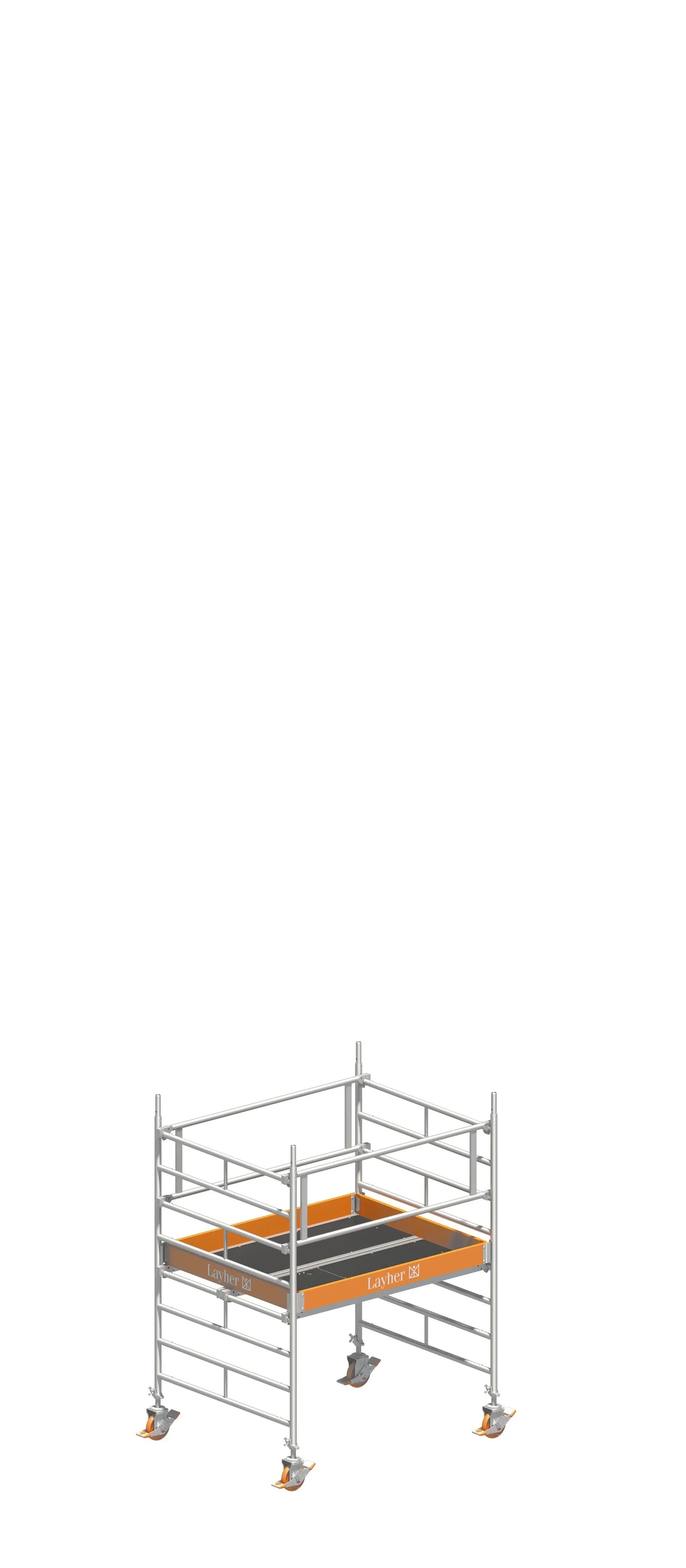 UNI KOMPAKT P2 3,20 m, Fahrgerüst 3,20 m, UNI KOMPAKT Gerüst, Aluminiumgerüst 3,20 m, kleines Baugerüst, mobiles Fahrgerüst, Profi-Gerüst kompakt