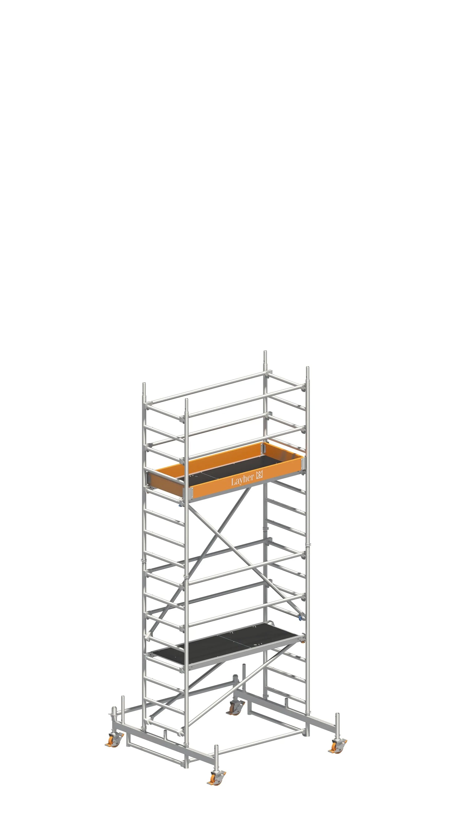 UNI LEICHT P2 5,26 m, Fahrgerüst 5,26 m, Aluminiumgerüst 5,26 m, mobiles Fahrgerüst, UNI Gerüst mit Fahrbalken, Baugerüst leicht, Profi-Fahrgerüst