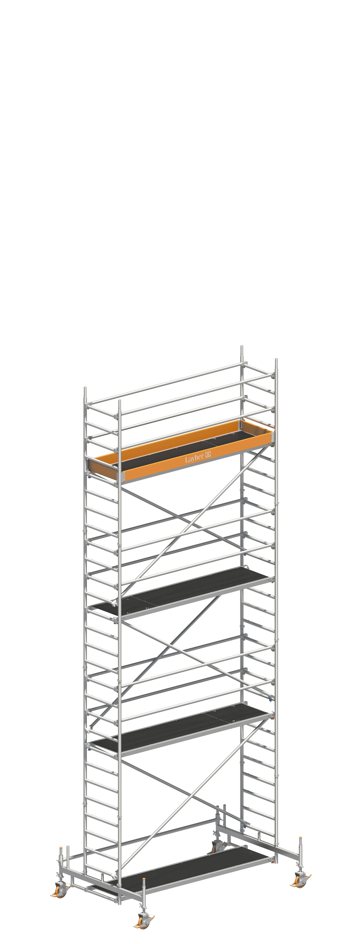 UNI Standard P2 8,35 m, UNI P2 Gerüst, Baugerüst 8,35 m, Arbeitshöhe 8,35 m, Gerüst mit Fahrbalken, Stabiles Baugerüst, Mobilgerüst, Profi Gerüstsystem, Handwerkergerüst, Montagegerüst