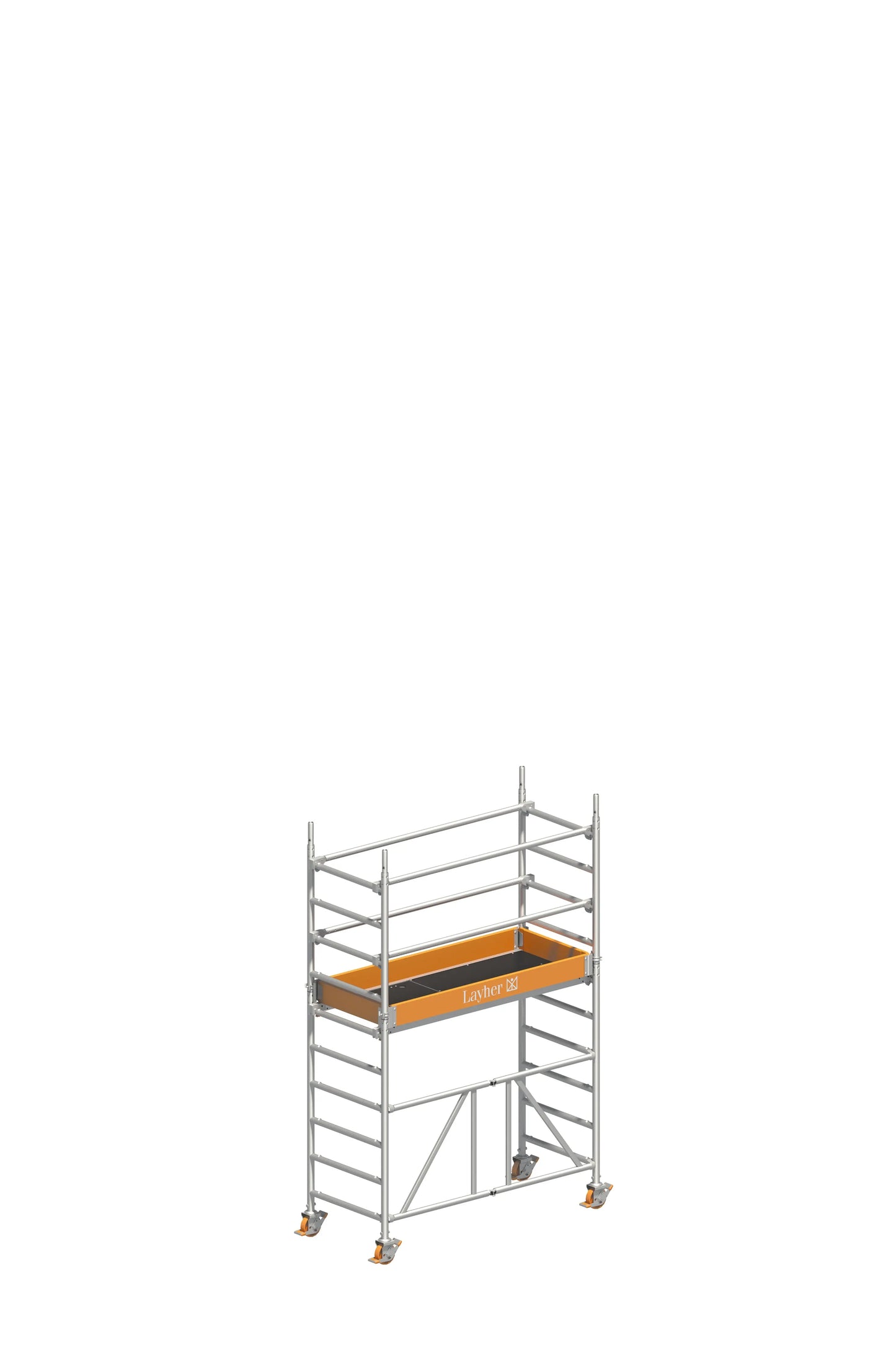 ZIFA P2 3,61 m, ZIFA P2 Gerüst, Fahrgerüst 3,61 m, Aluminiumgerüst, Arbeitshöhe 3,61 m, mobiles Baugerüst, Profi-Gerüst, Handwerkergerüst, Rollgerüst