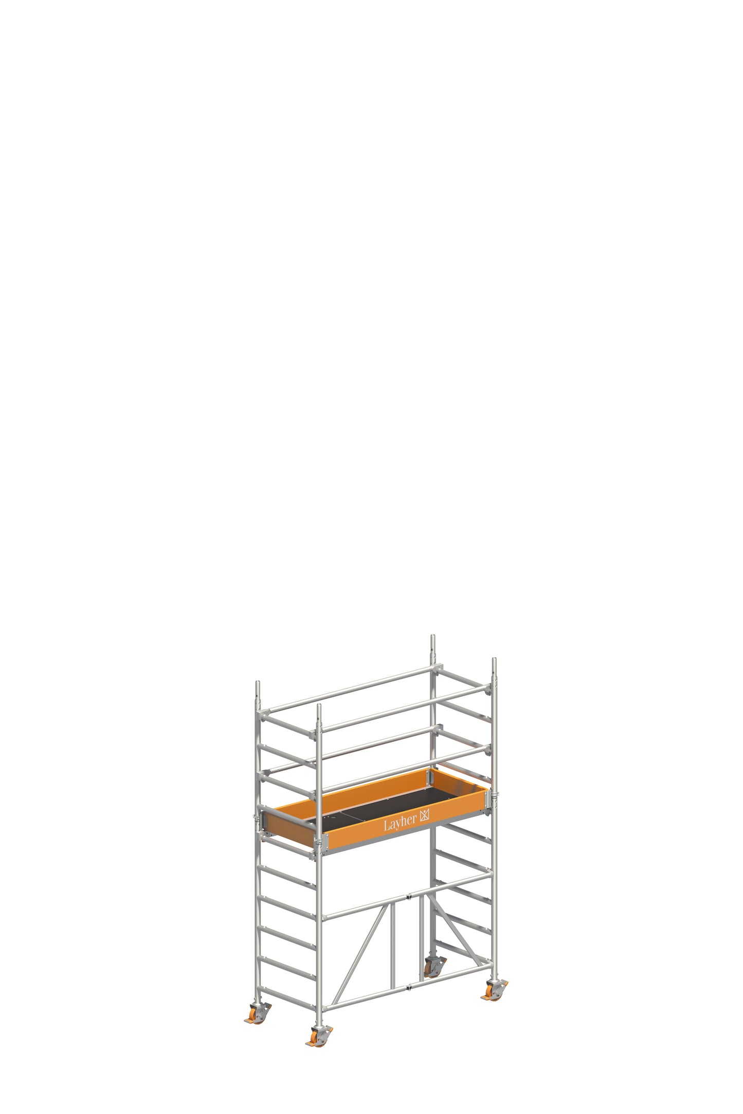 ZIFA P2 3,61 m, ZIFA P2 Gerüst, Fahrgerüst 3,61 m, Aluminiumgerüst, Arbeitshöhe 3,61 m, mobiles Baugerüst, Profi-Gerüst, Handwerkergerüst, Rollgerüst