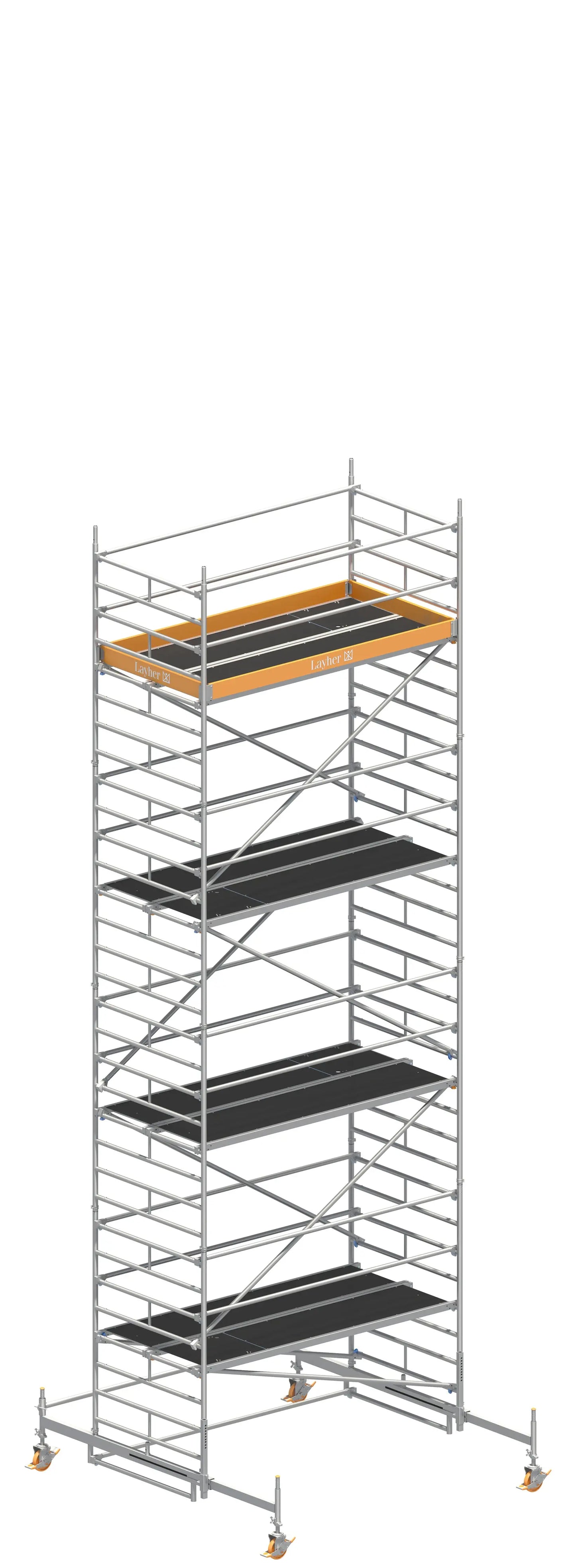 UNI BREIT P2 9,38 m, UNI BREIT P2 Gerüst, Baugerüst 9,38 m, Arbeitshöhe 9,38 m, Fahrbalken Gerüst, Mobiles Baugerüst, Stabiles Gerüstsystem, Profi Gerüstsystem, Montagegerüst, Handwerkergerüst