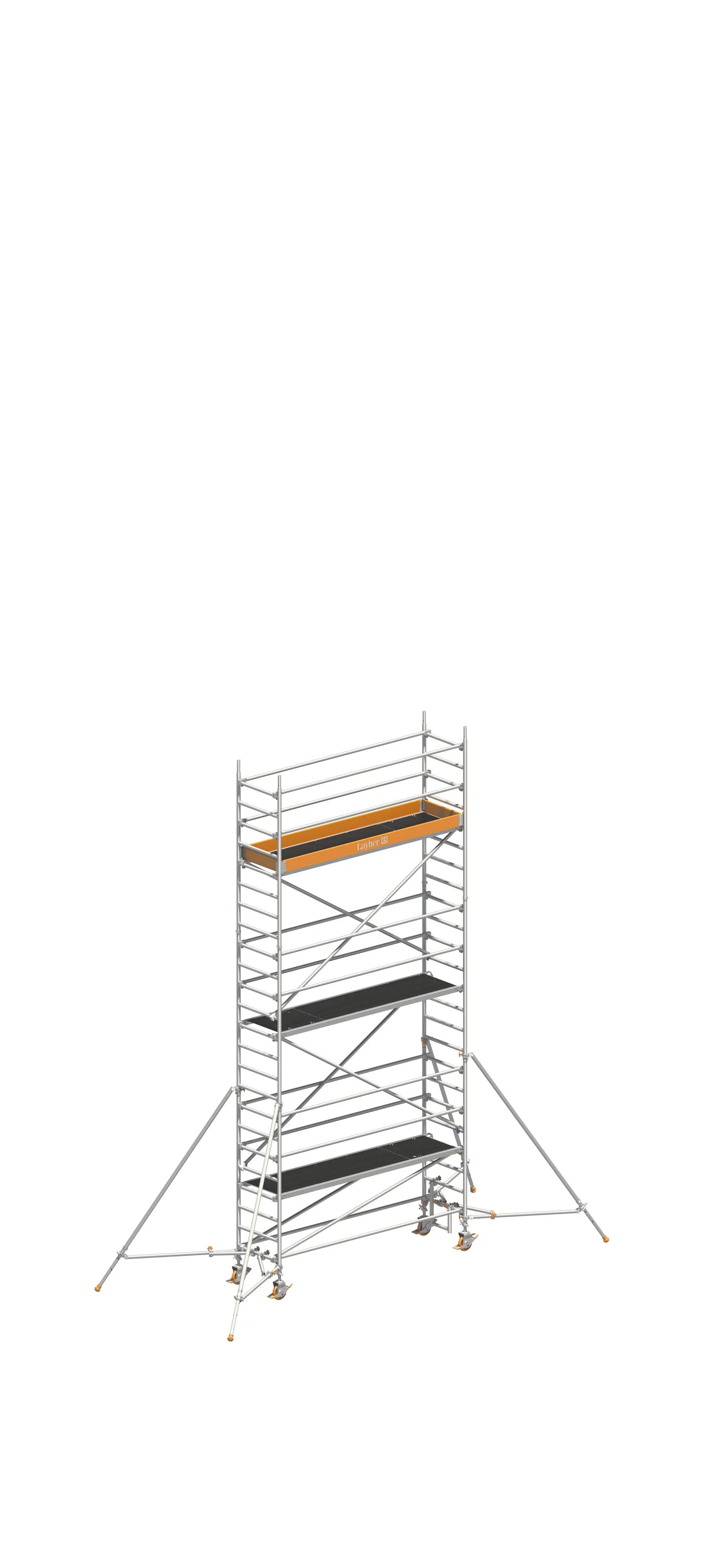 UNI Standard P2 7,20 m, UNI P2 Gerüst, Baugerüst 7,20 m, Arbeitshöhe 7,20 m, Gerüst mit Telegeländer, Gerüst mit Stützen, Stabiles Baugerüst, Profi Gerüstsystem, Handwerkergerüst, Montagegerüst