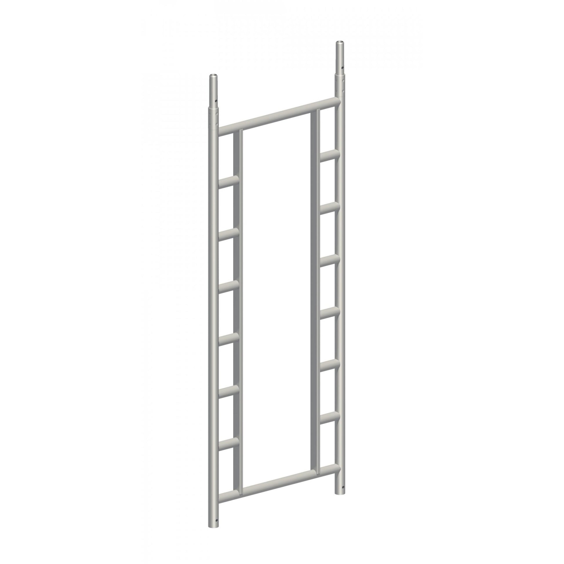 Layher Durchgangs-Standleiter aus Aluminium, 75cm 8 Sprossen, für Aufbau auf Treppen, Art. 1296-008