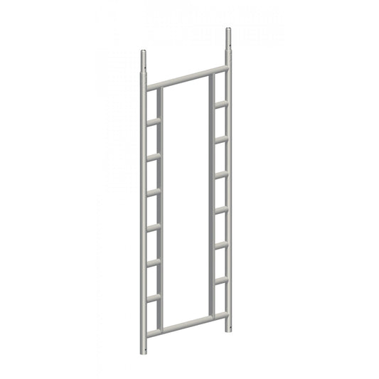 Layher Durchgangs-Standleiter aus Aluminium, 75cm 8 Sprossen, für Aufbau auf Treppen, Art. 1296-008