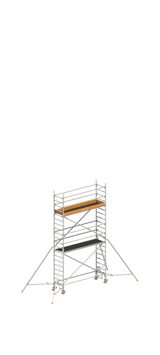 UNI Standard P2 6,20 m, UNI P2 Gerüst, Baugerüst 6,20 m, Arbeitshöhe 6,20 m, Gerüst mit Telegeländer, Gerüst mit Stützen, Stabiles Baugerüst, Handwerkergerüst, Montagegerüst, Profi Gerüstsystem