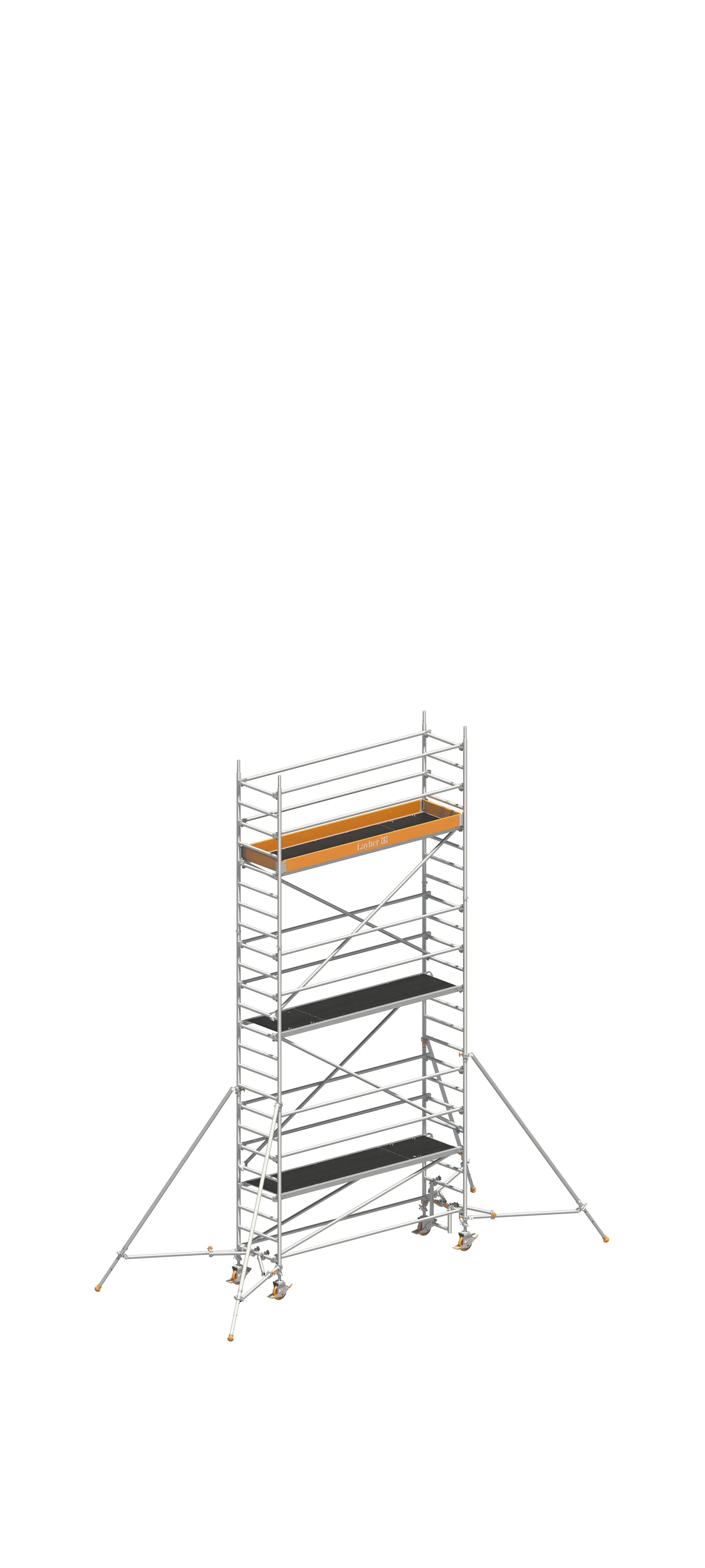 UNI Standard P2 7,20 m, UNI P2 Gerüst, Baugerüst 7,20 m, Arbeitshöhe 7,20 m, Gerüst mit Telegeländer, Gerüst mit Stützen, Stabiles Baugerüst, Profi Gerüstsystem, Handwerkergerüst, Montagegerüst