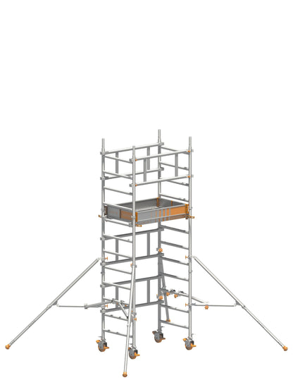 Layher SoloTower P2 SAFETY Fahrgerüst aus Aluminium Arbeitshöhe 4,15 m Art. 1621102