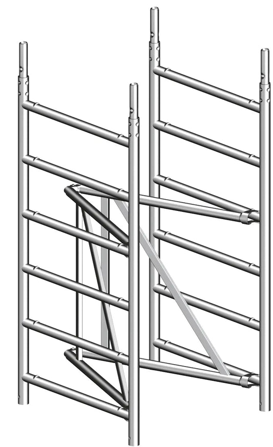 Layher Zifa 75 Grundgerüst ohne Räder schmales Rollgerüst für enge Räume Art. 1300.006