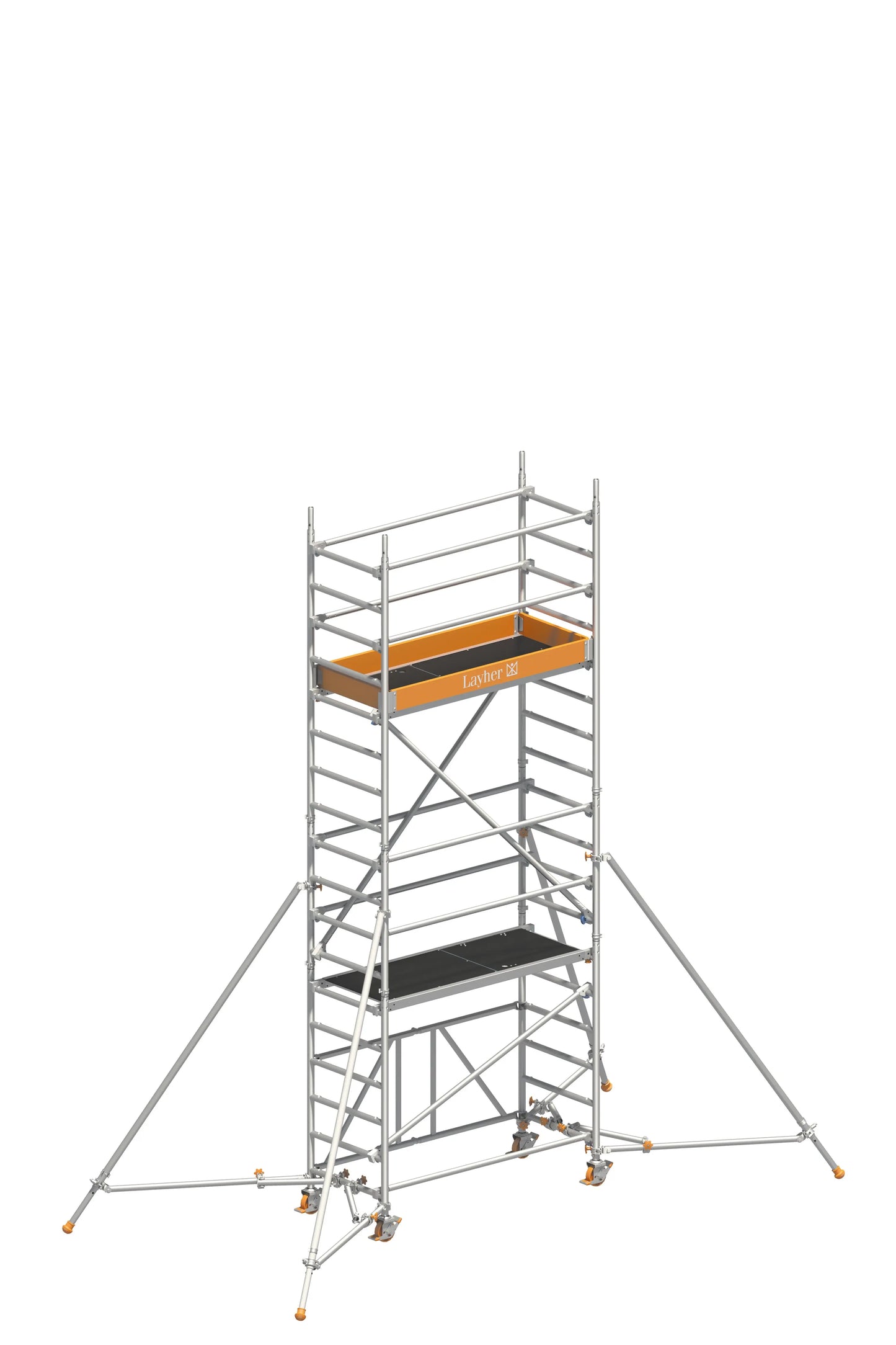 Layher ZIFA P2 Rollgerüst aus Aluminium Arbeitshöhe 5,61 m mit Gerüststützen Art. 1406234