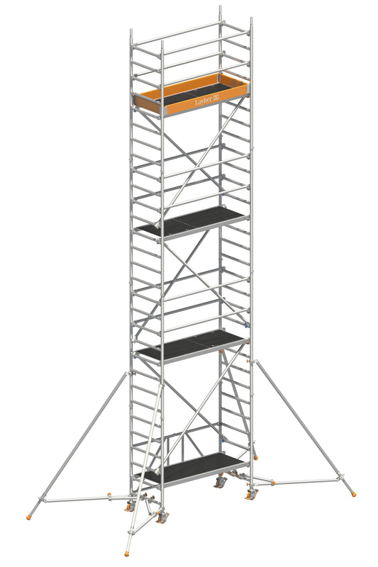 Layher ZIFA P2 Rollgerüst aus Aluminium Arbeitshöhe 8,61 m mit Gerüststützen Art. 1406237